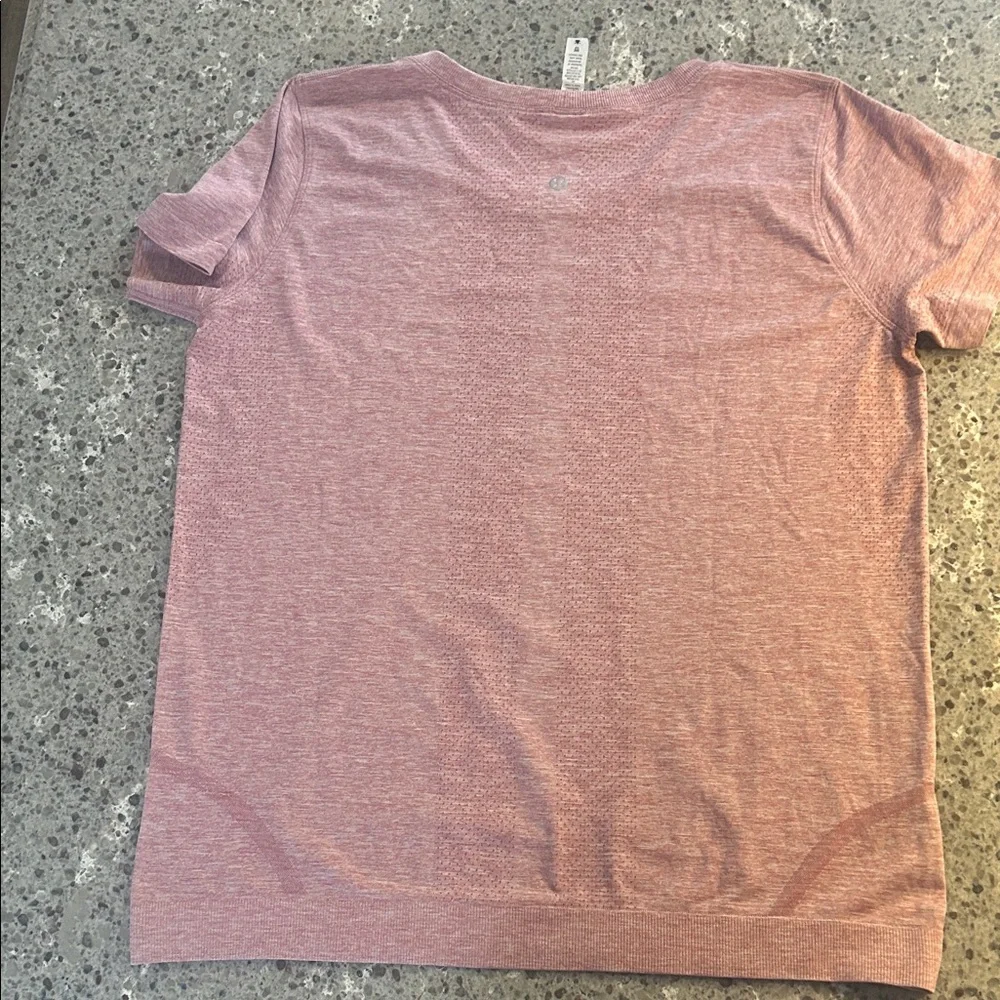 Lululemon Swiftly Tech 2.0, Heathered Pink, Size 10, relaxed fit, EUC